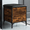 vidaXL - Opbergbankje - 42x42x45 - cm - bewerkt - hout - gerookt - eikenkleurig