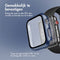 imoshion Screenprotector - Geschikt voor Apple Watch Series 7 / 8 / 9 - 41mm - Full Cover Hard Case / Beschermend Hoesje - Donkerblauw