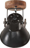 vidaXL Wand-/plafondlampen industrieel 2 st E27 20x25 cm zwart