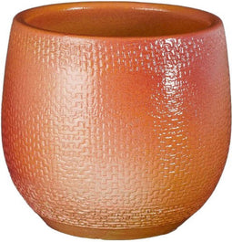 Mica decorations - Porto pot rond perzik h14xd14cm