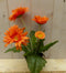Kunstgerbera oranje in pot 25 cm