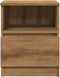 vidaXL - Nachtkastje - 40x40x50 - cm - bewerkt - hout - artisanaal - eikenkleur