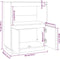 vidaXL - Dressoir - 60x34x75 - cm - massief - grenenhout - zwart