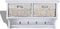 vidaXL Wandschap - 60x23,5x33 cm - 2 manden 4 haken - wit
