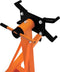 T-Mech Motorsteun - 900kg Draaibaar 360° - Opvouwbaar 810mm Werkhoogte - Oranje