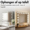 Sansbeauté® Hollywood Spiegel - Make Up Spiegel - 15 Dimbare LED-Lampen - 10X Vergroting - Bluetooth - 58x43cm
