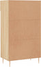 vidaXL - Schoenenkast - 60x35x105 - cm - bewerkt - hout - sonoma - eikenkleurig