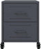 vidaXL - Nachtkastjes - 2 - st - 36x39x43,5 - cm - staal - antracietkleurig