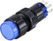 TRU COMPONENTS LAS2Y-11Z/B/12V Druktoets 250 V 3 A 1x uit/aan Continu Blauw IP40 1 stuk(s)
