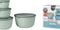 Mepal Cirqula - Multikom set - 500 + 1000 + 2000 + 3000 ml - Luchtdicht - Nordic sage (4 stuks)