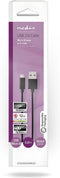 USB-Kabel - USB 2.0 - USB-A Male - USB Micro-B Male - 12 W - 480 Mbps - Vernikkeld - 2.00 m - Rond - PVC - Zwart - Doos