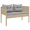 vidaXL - 6-delige - ligbed - set - met - kussens - - - Beige - Poly - Rattan