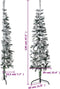 vidaXL - Kunstkerstboom - half - met - sneeuw - smal - 120 - cm