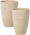 CAMIA - Bloempot set van 2 - Zandbeige - 35 cm - Stenenmix
