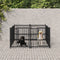 vidaXL - Hondenkennel - met - dak - 3,75 - m² - staal