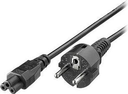 3GO CTREBOL electriciteitssnoer Zwart CEE7/7 C6 stekker