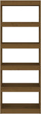 vidaXL - Boekenkast/kamerscherm - 60x30x167,5 - cm - grenenhout - honingbruin