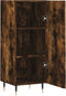 vidaXL - Dressoir - 34,5x34x90 - cm - bewerkt - hout - gerookt - eiken