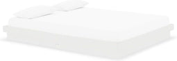 vidaXL - Bedframe - massief - hout - wit - 160x200 - cm