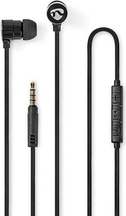 Nedis HPWD5020 - In-ear Hoofdtelefoon - 10 mm drivers met microfoon - Zilver Zwart