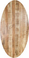 HSM Collection Ovale eettafel - 200x100 cm - massief mangohout/metaal