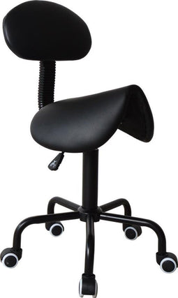 Zadelkruk ergonomische kapperskruk - werkkruk - tabouret - hoogte verstelbaar - zwart