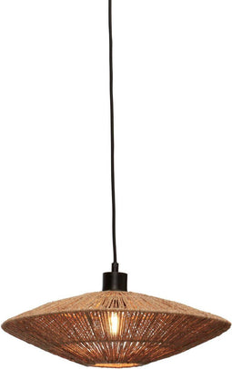 GOOD&MOJO Hanglamp Iguazu - Jute - Ø40x12cm - - Hanglampen Eetkamer, Slaapkamer, Woonkamer