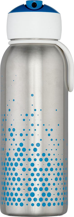 Mepal isoleerfles flip-up Campus – 350 ml – 12 uur koud / 9 uur warm – Drinkfles met rietje voor kinderen – Blue