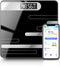 Jor Quality Digitale Personenweegschaal - Slimme Weegschaal 17x Lichaamsanalyse - USB Oplaadbaar Bluetooth - Zwart