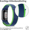 imoshion Nylon bandje - Geschikt voor Fitbit Charge 6, Charge 5 - Blauw - L