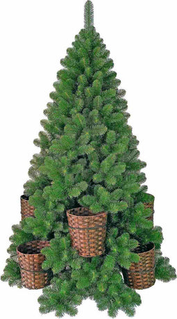 Black Box Kunstkerstboom Basket - 135x135x230 cm - PVC - Groen