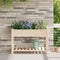vidaXL - Tuinplantbak - met - Roosters - 115x59x76 - cm - van - Massief - Grenenhout