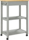 vidaXL - Keukentrolley - MONZA - 60x40x90 - cm - massief - grenenhout