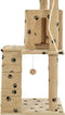vidaXL - Kattenkrabpaal - met - sisal - krabpalen - 120 - cm - pootafdrukken - beige
