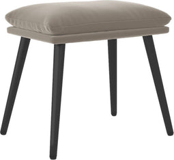 vidaXL - Voetenbank - 45x29,5x35 - cm - fluweel - lichtgrijs