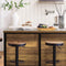 SoBuy KNL01-F - Keukeneiland - Buffetkast met 2 Deuren 4 Vakken - Bruin - 170x60x89cm