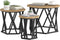 vidaXL - Nesting - Salontafels - 3 - stuks - Artisan - Eiken - Geengineerd - Hout
