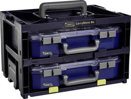 raaco - CarryMore - 80x2 - Assortimentskoffer - (b x h x d) 386 x 241 x 278 mm - 1 stuk(s) - Zwart/Blauw