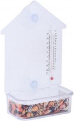 raam voederhuisje met thermometer
