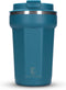 Castagnola Thermosbeker - Koffiebeker To Go - Dubbelwandig - 380 ML - RVS - Blauw - Octagon