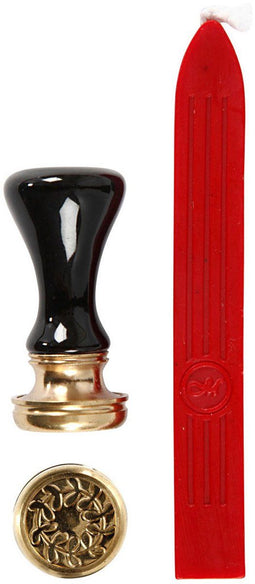 Zegel set, d: 17 mm, 1 set, rood
