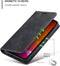 Hoesje Geschikt voor iPhone 12 PRO MAX met Anti Skim Bescherming - Pasjes Bookcase RFID Beschermd Cover - Vulcano Black