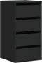 vidaXL - Ladekast - 40x41x76 - cm - bewerkt - hout - zwart