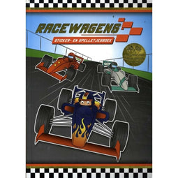 Racewagens sticker- en spelletjesboek