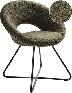 RACHEL - Fauteuil - Groen - Bouclé