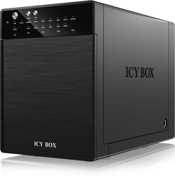 ICY BOX IB-RD3640SU3 - HDD-behuizing - 4x 3.5" SATA RAID 0 1 3 5 10 - Zwart