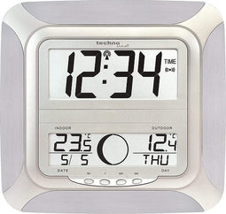 Radio gestuurde wandklok - Datum - Temperatuur - Wekkerfunctie - Technoline WS 8118