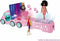 Radiogestuurd voertuig - Mondo Motors - Geluiden en lichten - Barbie DJ Express Deluxe - Auto met aanhanger / muziekpodium - 50cm