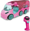 Radiogestuurd voertuig - Mondo Motors - Geluiden en lichten - Barbie DJ Express Deluxe - Auto met aanhanger / muziekpodium - 50cm