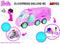 Radiogestuurd voertuig - Mondo Motors - Geluiden en lichten - Barbie DJ Express Deluxe - Auto met aanhanger / muziekpodium - 50cm
